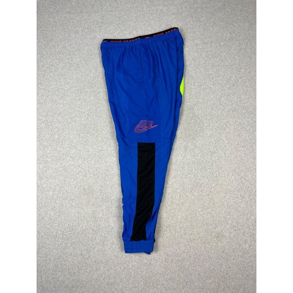 Nike Dri Fit Flex Clash Pants Mens M Blue Training Lined Zip Leg Joggers - Picture 1 of 13